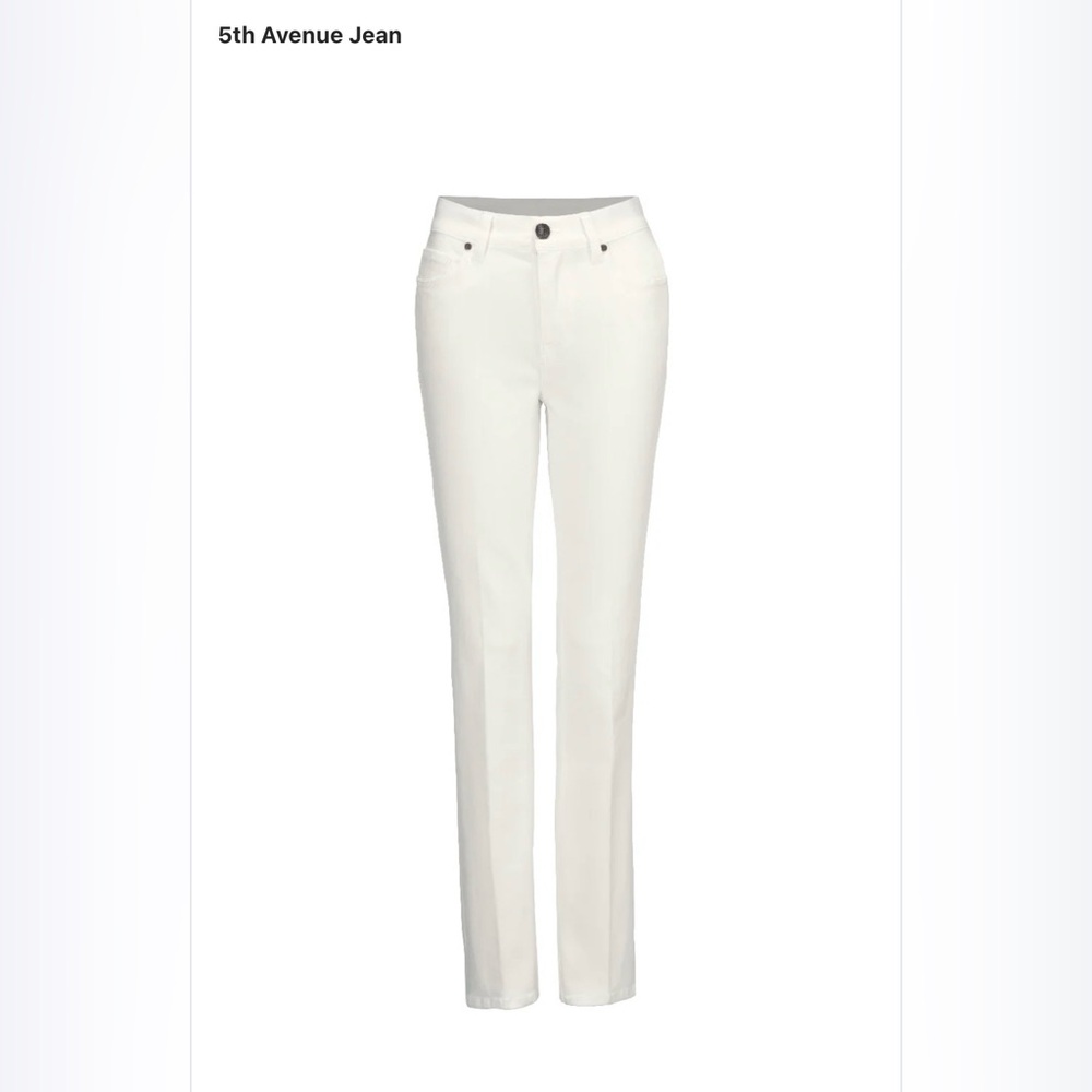 CABI 5th Avenue White Straight Jeans